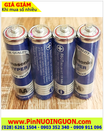 Panasonic R6DT/4S, Pin đồng hồ Báo thức _Pin AA 1.5v Panasonic R6UT/4S Hi-top _X.xứ Indonesia (Gói 4 viên)